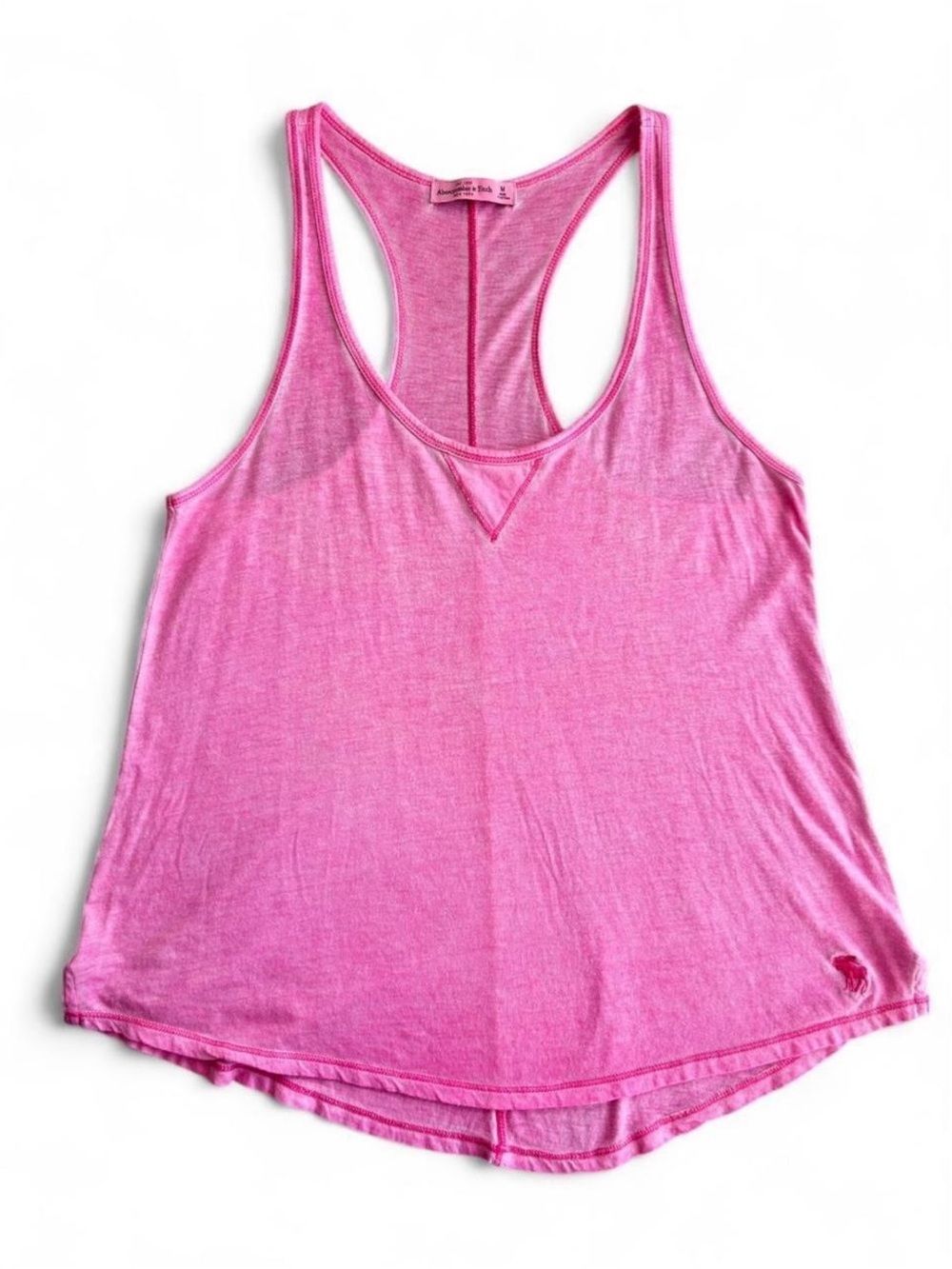 Y2K Vintage Abercrombie & Fitch pink racerback tank top size M soft lounge